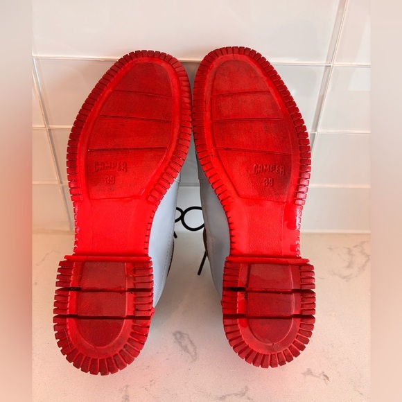 Camper Men's Sneakers in Brown and Light Blue with Red Soles Size 39 - Picture 10 of 10